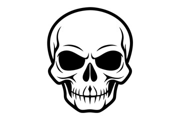 Skull vector line art illustration