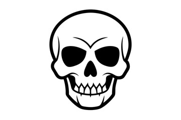 Skull vector line art illustration