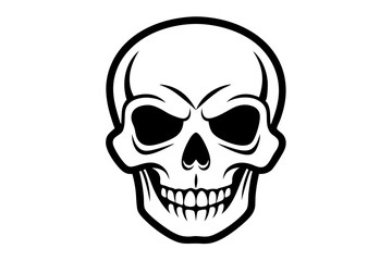 Skull vector line art illustration