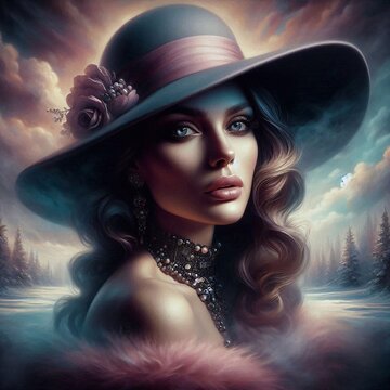 Lady mit Hut