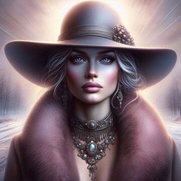 Lady mit Hut