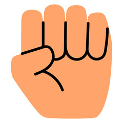 fist hand gesture illustration