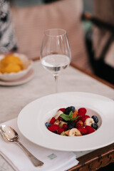 cake with berries