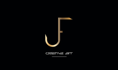 JF, FJ, J, F abstract letters logo monogram