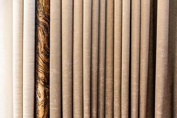 Light brown curtains in the bedroom