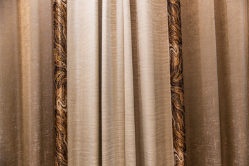 Light brown curtains in the bedroom