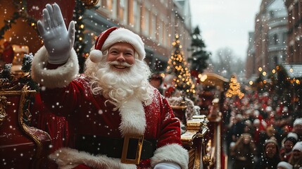Exciting Christmas Parade Featuring Beautifully Decorated Floats for Festive Celebrations