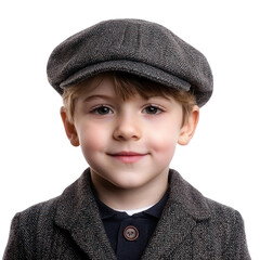 Newsboy front view isolate on transparent background