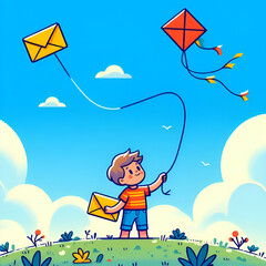 Global Mail and Communication Concept for World Post Day Design Ai Generative