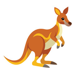Fototapeta premium Print Handsome Kangaroo Clipart Vector Illustration Featuring Detailed Design in Dynamic and Realistic Style