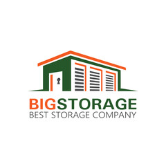warehouse logo vector illustration design, store house logo design