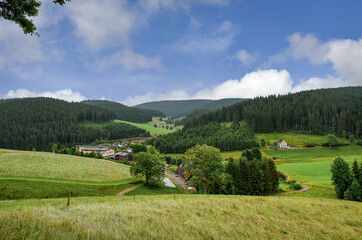 neukirch, furtwangen, black forest, germany, german, forest, edge of the forest, europe, landscape, sky, day, tourism, blue sky, sunny, adventure, vacation, green, nature, travel, panoramic, schwarzwa