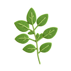 A vibrant green leaf branch showcasing a fresh, natural aesthetic, perfect for nature-inspired designs and eco-friendly projects., isolated on a transparent background.