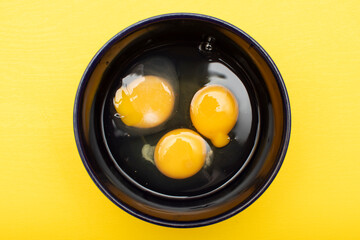 Egg yolks in a bowl