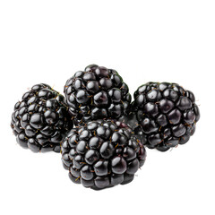 Whole and sliced Blackberry isolated on transparency background