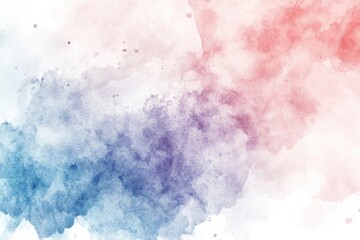 Fototapeta premium Beautiful watercolor abstract background featuring a blend of blue, red, and white hues, perfect for artistic projects and designs.