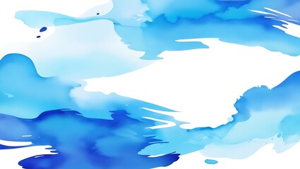 Soft Gradient Hues of Blue and White in a Dreamlike, Watercolor-Style Sky