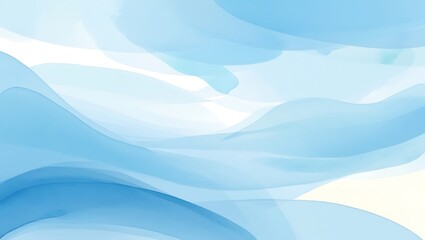 Obraz premium Soft Gradient Hues of Blue and White in a Dreamlike, Watercolor-Style Sky