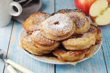German traditional dessert dish Apfelkuehle