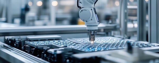 AI system performing a visual quality inspection on a production line, machine learning QC, AIdriven quality management