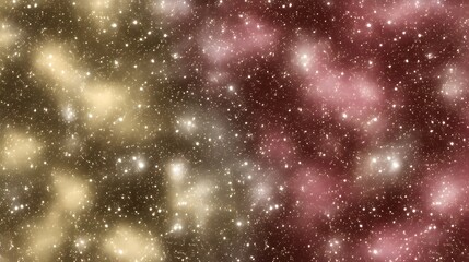 Obraz premium Cosmic Cascade : Imagine a breathtaking nebula—a tapestry of swirling colors—where crimson and gold blend seamlessly against a star-studded backdrop. In this image, a cascade of light spills 