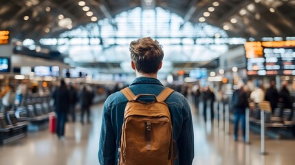 Frustrated Traveler Facing Unpredictable Airport Delays and Chaos
