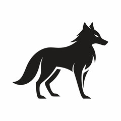 Wolf head logo style vector illustration on white background 