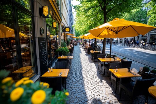 Berlin's Best CafÃ©s represented in a food-themed infographic, highlighting local favorites in neighborhoods like Prenzlauer Berg and Mitte