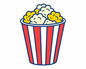 Popcorn vector art illustration,graphic icon,popcorn logo vector