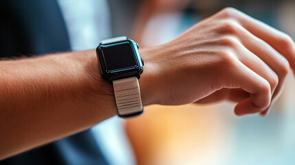 hand holding a watch