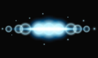  beam with glare on black background
