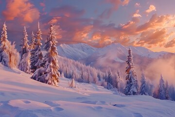 sunrise in the mountains