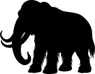 illustration of mamoth silhouette vector