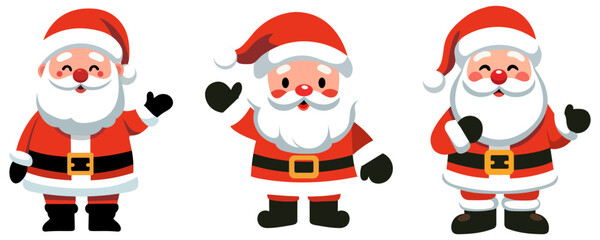 Cartoon vector Santa Claus Christmas cartoon character