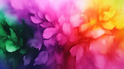 Colorful abstract background with vibrant hues blending together, creating a dreamy and artistic floral pattern.
