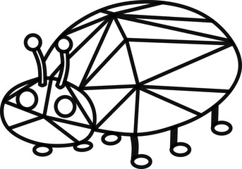 Ladybird. ladybird vector design. geometric ladybird