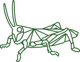 Obraz premium Grasshopper. grasshopper vector design. geometric grasshopper