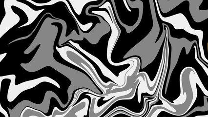 Dynamic black and white swirling abstract pattern in graphic art style. This image emphasizes movement and modern artistic expression, perfect for design, background elements, or contemporary decor.