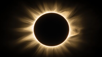 Total solar eclipse showing corona in sky