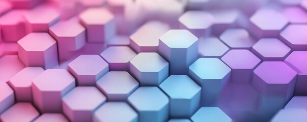 Abstract background forming by hexagonal columns with pastel colors