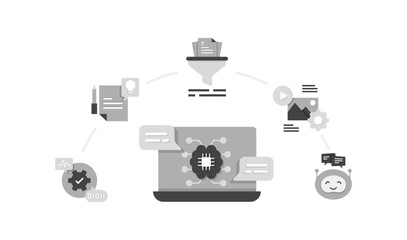 AI-Powered Data Analysis and Communication. Streamlining Processes with AI and Automation. Intelligent Solutions for Efficient Workflow.