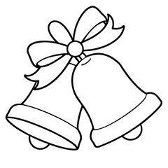 Jingle Bells with Ribbon - Vector Design