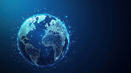 Obraz premium Digital Earth - Connecting the World