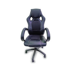 Black Comfortable Gaming Chair Isolated On White Background