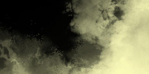Gray steam on a black background. A pumpkin with a scary face is lit up and surrounded by smoke. Smoke Fog or smoke color isolated background for effect, text or copy space. 