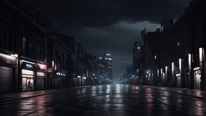 Obraz premium Night City Streets