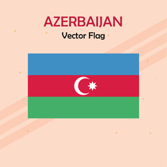 Azerbaijan vector flag lines and stock 