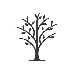 Obraz premium A Stylized Black and White Illustration of a Tree