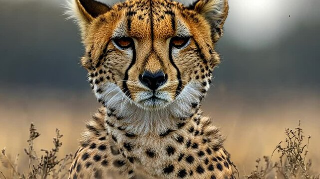 a cheetah in the forest footage