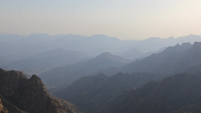 Al Hada road in between the mountains, Taif, Kingdom of Saudi Arabia, Middle East